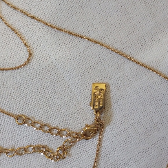 Everyday Kate Spade Pave Mini Pendant plated gold necklace 16 in +3 ext - Picture 3 of 8